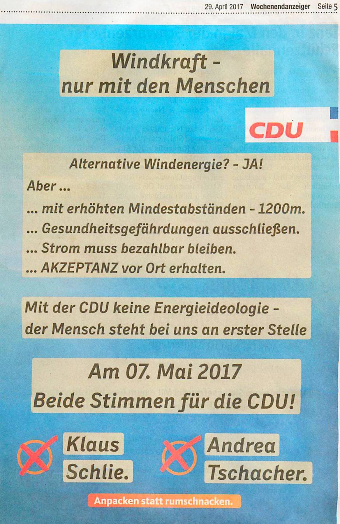 CDU Wahlversprechen